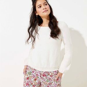 LOFT Smocked Hem Top